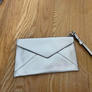 Rebecca Minkoff Metallic Silver Leo Clutch